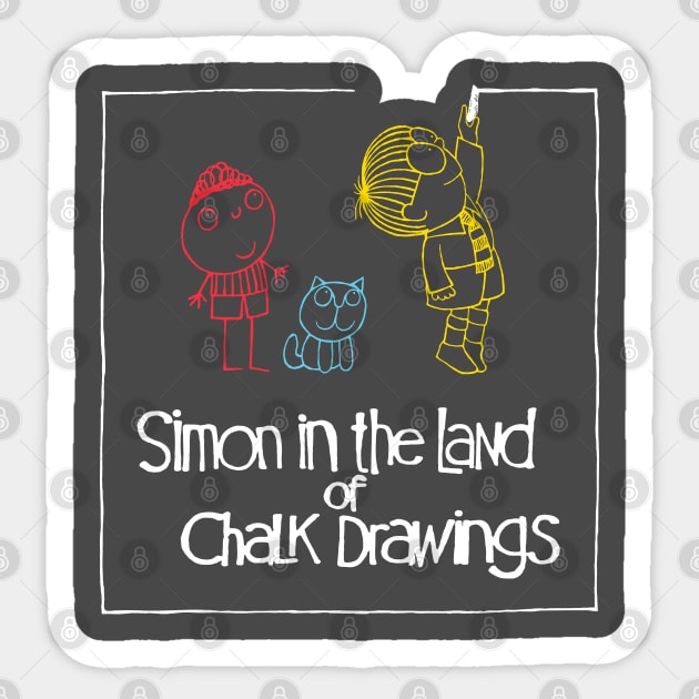 Simon and the Land of Chalk Drawings Sticker by Chewbaccadoll